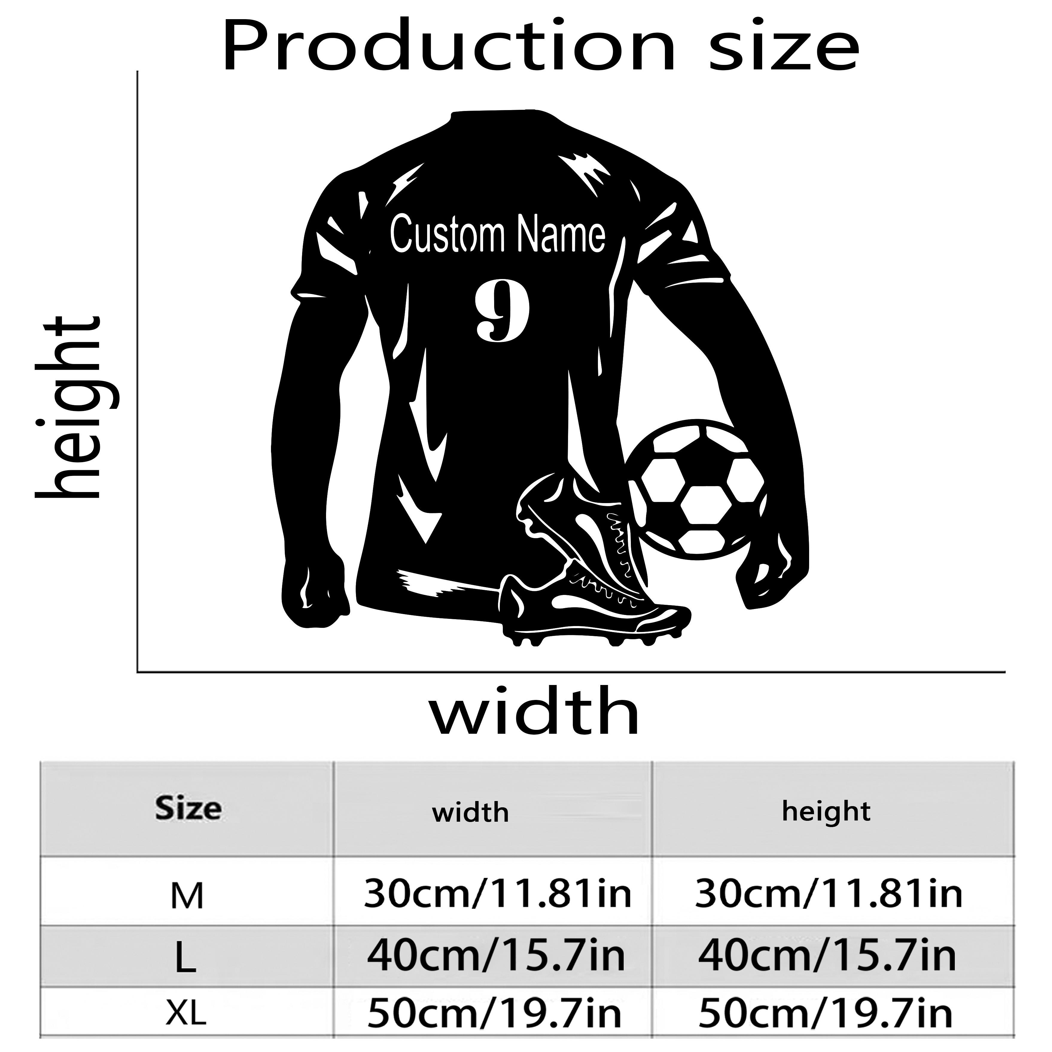 

Metal Soccer Player Wall Art Custom Name Number Outdoor Decor Fan Gift 30cm