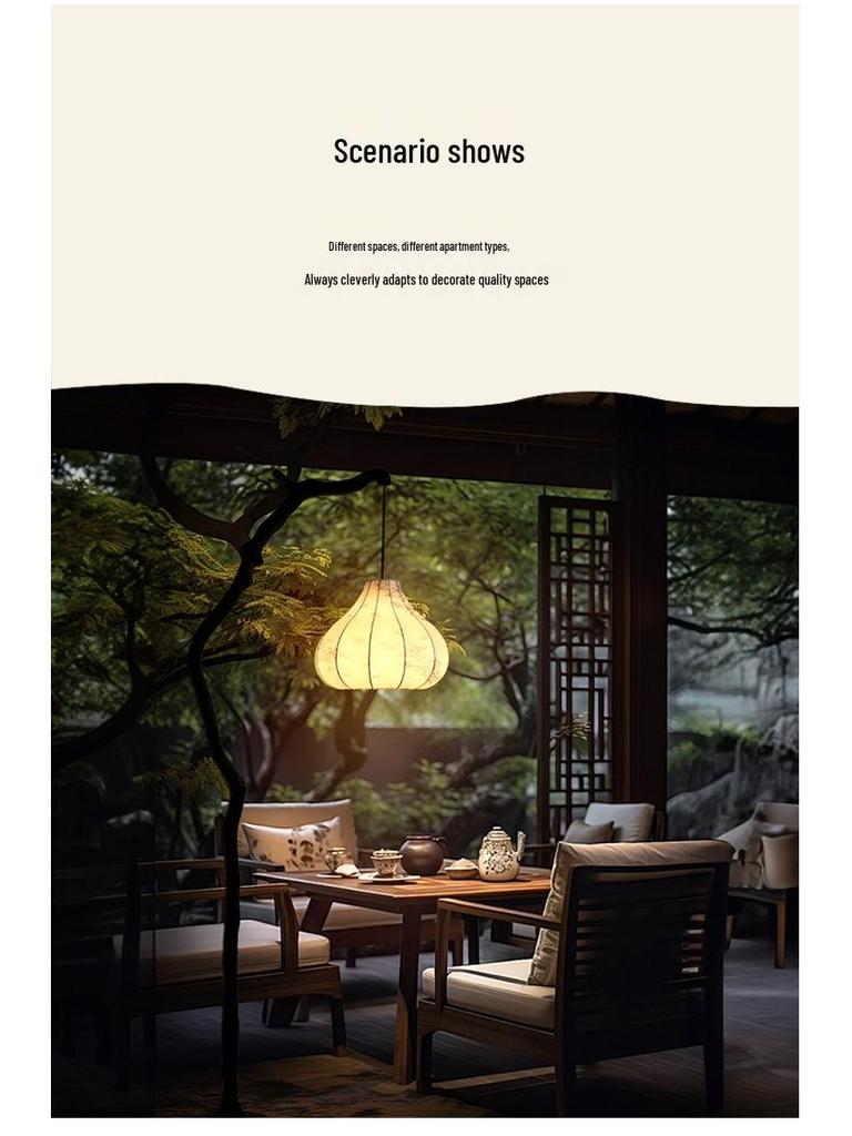 Brand New Zen Retro Wabi-Sabi Fabric Lantern Floor Lamp for Living Room & Tea Room Atmosphere