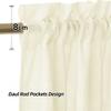 Sheer Linen Textured Curtain Rod Pocket Semi Sheer Voile Drapes Privacy Panel for Living Room Bedroom Window Elegant Treatments