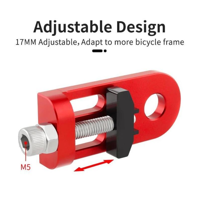 Bicycle Chain Tensioner Adjuster Professional Chain Adjuster Bike Chain Tensioner Aluminum Alloy Single Speed Chain Fastener for Bike Chain Additions