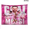 Arazzo da Parete Lionel Messi Appeso Estetico alla Parete Coperta in Tessuto Stampato Arazzi Decorativi per Camera da Letto Soggiorno Decorazione per la Casa