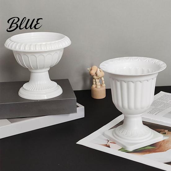 Durable Garden Pot Flower Urn Planter Plastic Plant White Small Outdoor Planter Urn