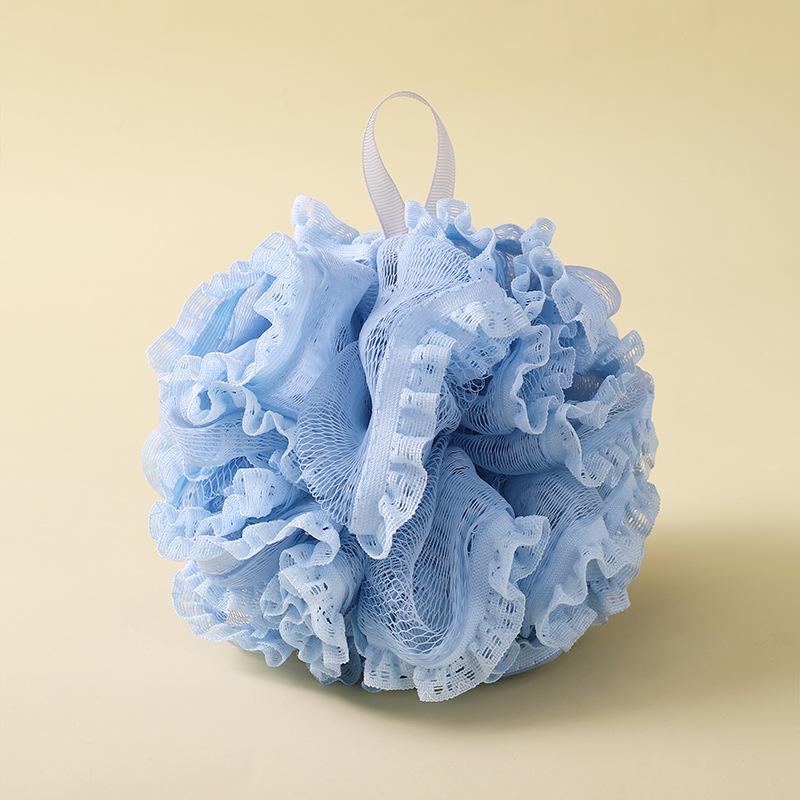 

Большая Милая Однотонная Отшелушивающая Банная Губка-Цветок, Пенообразующий Шар, Мочалка и Скребок для Спины 50g ~14cm