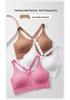 Women's Front Zip Sports Bra - Running, Yoga, Fitness Beautiful Back Design