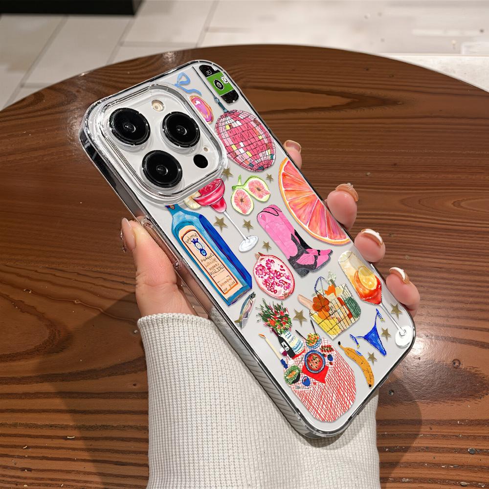 Acrylic Phone Case for iPhone 11 12 13 14 Pro 12 14 16 Pro Max for Samsung A16 A36 A56 S24 FE High-quality Painted Anti-fall Mobile Phone Case