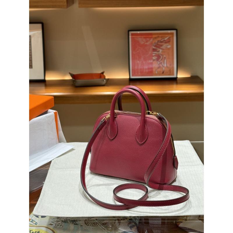 Bowling Messenger Bag aus Rindsleder erster Schicht neue High-End-Umhängetasche Nischenleder Pendler-Tasche Handtasche