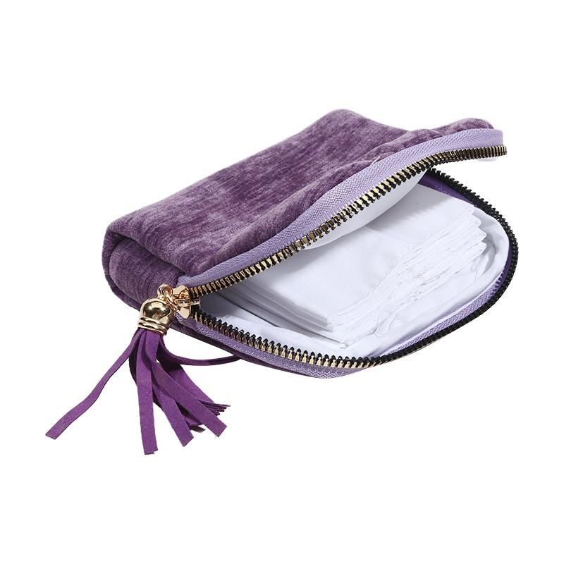 Fashion Jewelry Storage Bag With Zipper And Tassel Pendant Large Capacity Travel Pouch For Rings Bracelets Necklaces Earrings