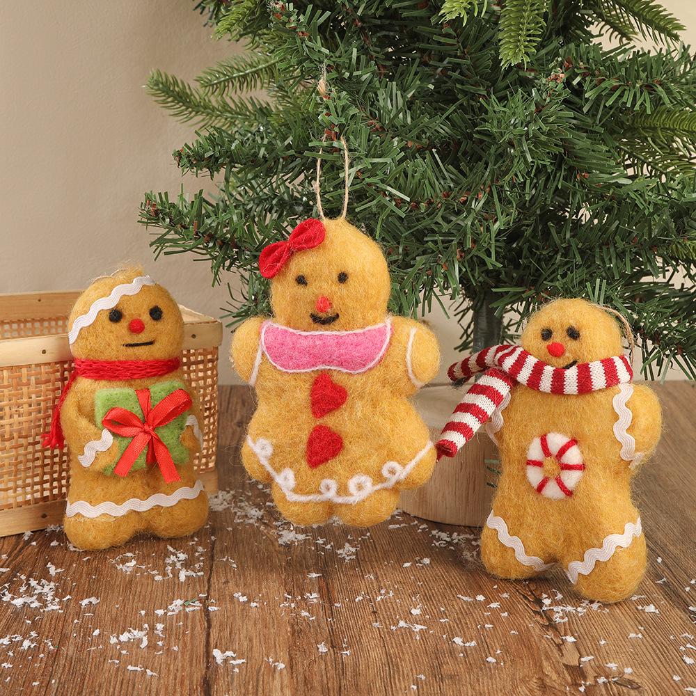 Creative Wool Felt Gingerbread Man Christmas Ornaments