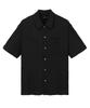 IL CORSO Crinkle Volume Short Sleeve Shirt Black Iesh5E412Bk