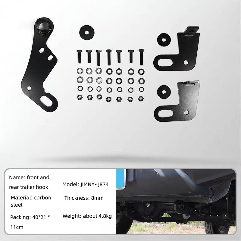 Off Road 4x4 Car Exterior Accessories Reinforced Front And Rear Tow Hooks For 2019-2024 SUZUKI New Jimny JB74 Conversion Parts