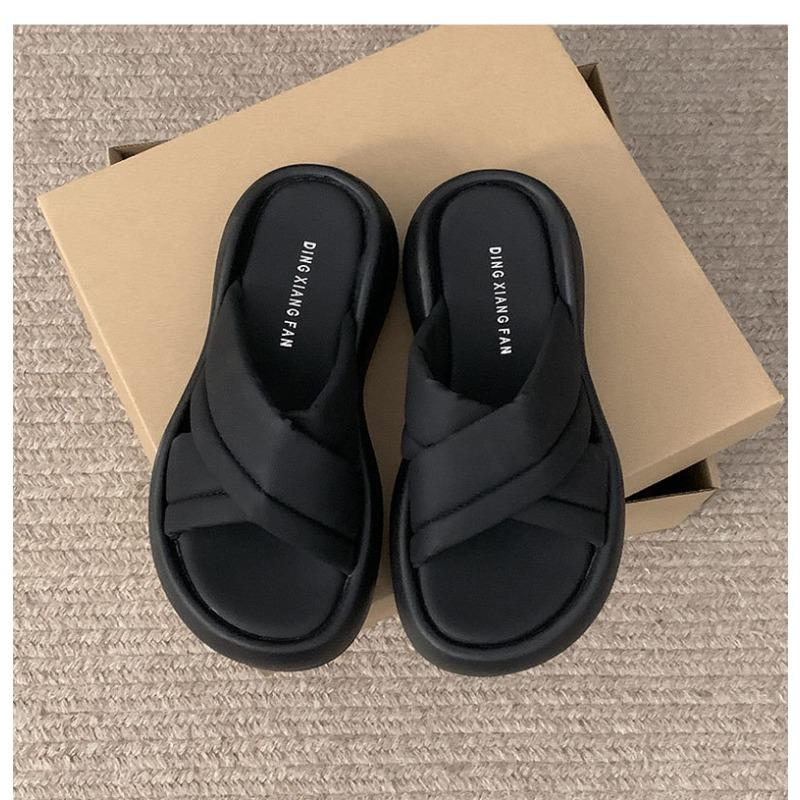 One-line Shoes Thick-soled Slippers New Anti-slip Soft-soled Cooling Slippers for Women In Summer