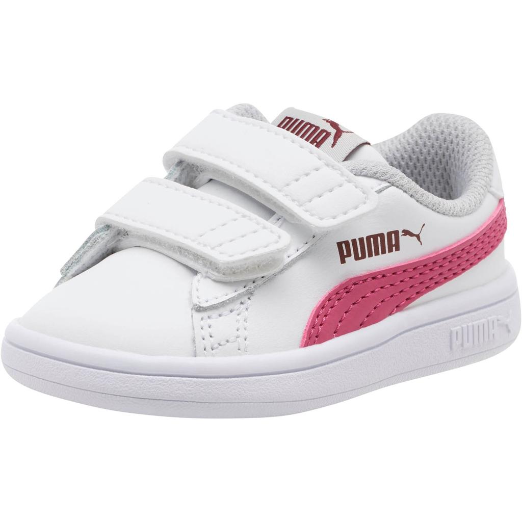 (TD) PUMA Smash V2 Infant 'White Magenta Haze' Baby 365174-08