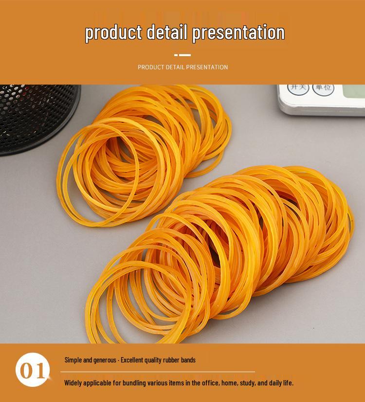 Strong Stretch Yellow Cowhide Rubber Bands - Durable, Disposable, Natural