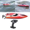 RC Boat Remote Control Speedboat with Brush Motor Low Battery Alarm Capsize Recovery Stunt Rolling Long Runtime