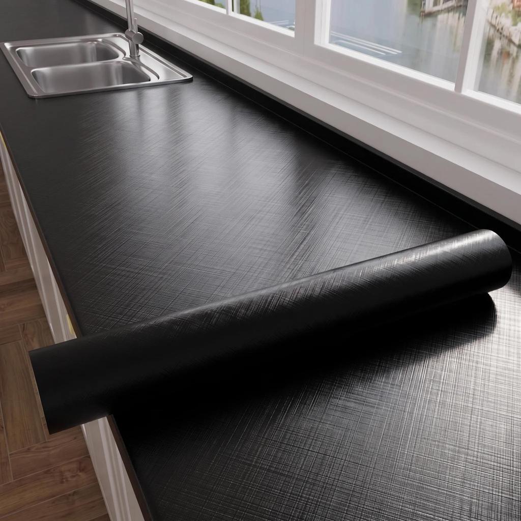 Enhanced Marble-Style Self-Adhesive Kitchen Sticker: Oil-Proof, Waterproof, High-Temperature Resistant Counter and Wall Covering.