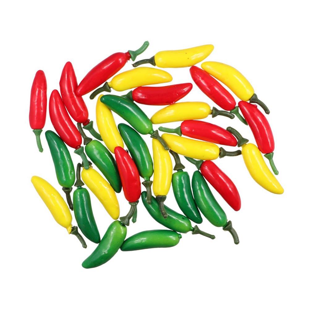 10 PCS Mini Simulation Plants Plastic Simulation Chili Decoration Fake Vegetables Artificial Pepper