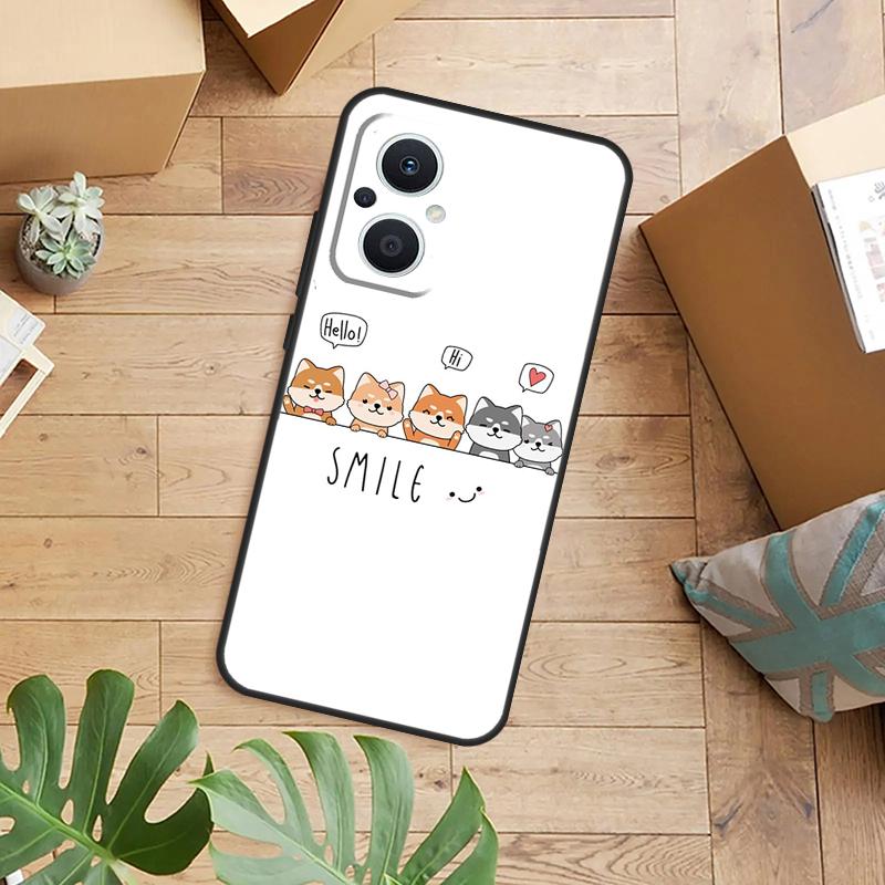 Animal Shiba Inu Case For OPPO Reno 14F 13F 12F 10 11 12 13 14 Pro 7 8 Lite OPPO Find X9 X8 X6 X5 Pro Cover