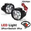 6/9LED 12V Motorcycle Headlights Universal White Super Bright Working Front Light 10W LED Scooters Spotlight Moto Fog Lampht