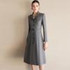 Women's Gray Mid-Length Lapel Dress Suit - Spring Fashion Collection