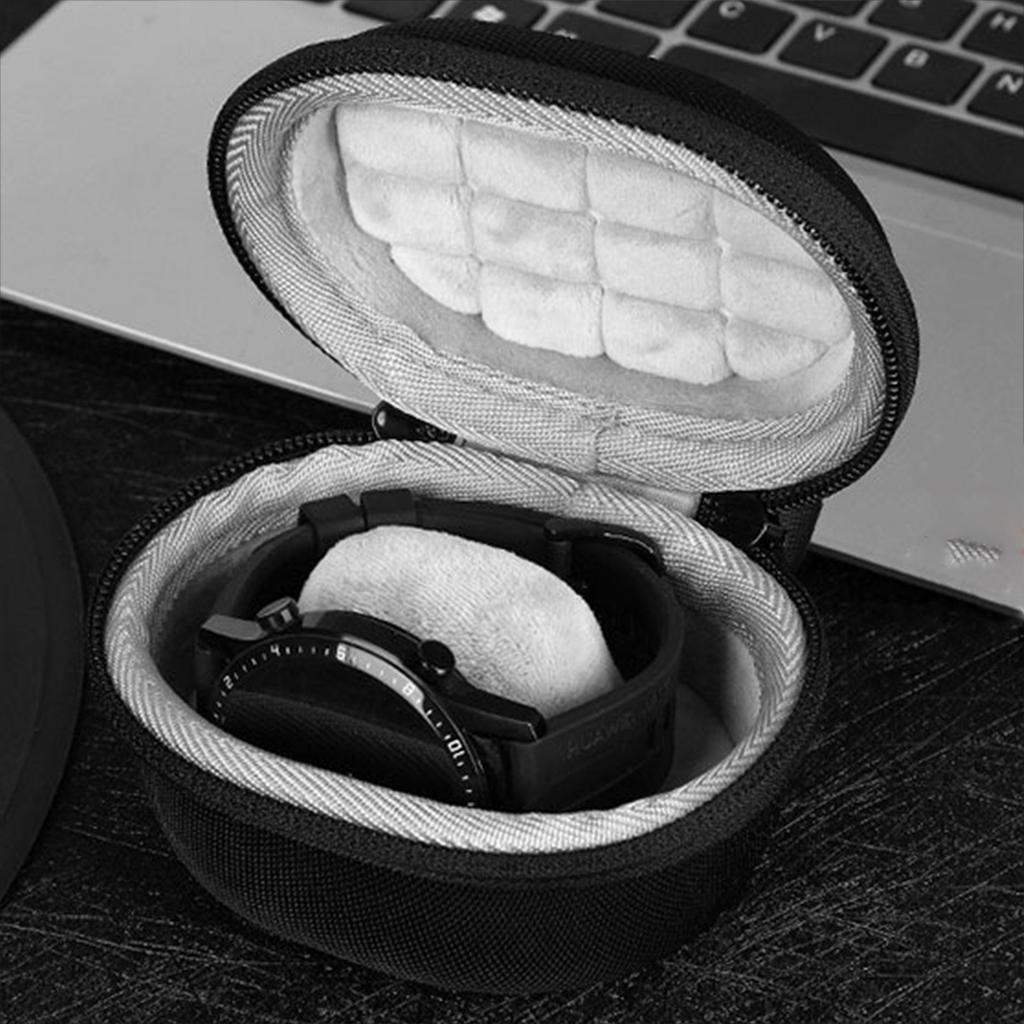 Waterproof Single Watch Case Portable Storage Box Organizer Shock-Resistant Zipper Container for Smartwatch Wristwatch