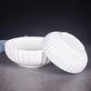 Large White Ceramic Bowl - Creative Pumpkin Design for Soup, Noodles, Kimchi, Ramen, and More. Ideal for Home Tableware in Chinese Style.