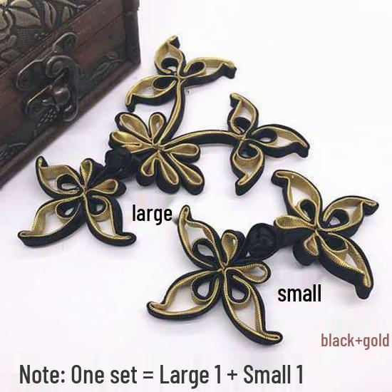 Ręcznie robione guziki Żabki 3D: Retro Kwiatowy Cheongsam Garnitur Tang Dekoracja