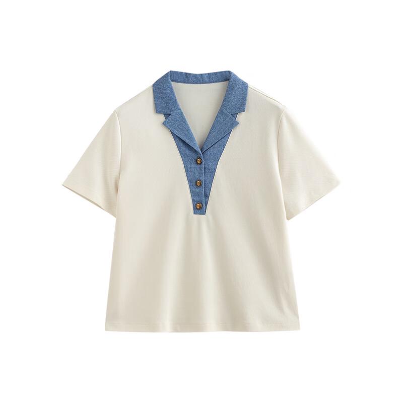 Women's Color-block Polo T-shirt