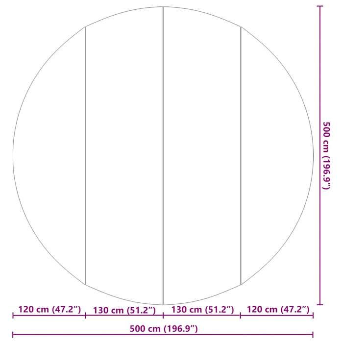 VidaXL Pool Cover, Round Ground Mat, Pool Cover, Pool Protection Garden Terrace, Light Grey Ø500 Cm 94221