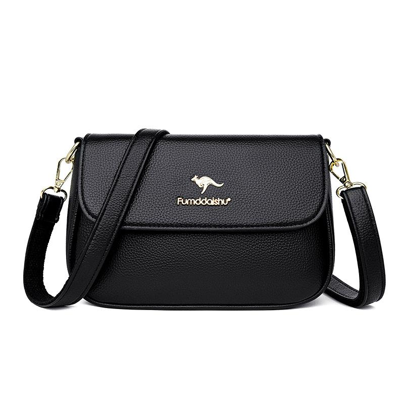 

Women s bag new fashionable versatile horizontal multi-layer shoulder bag women s messenger bag чёрный