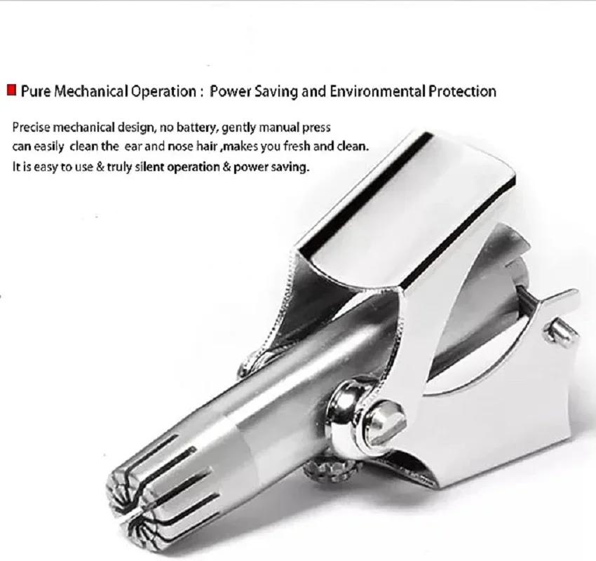 1 set Nose Hair Trimmer for Men Stainless Steel Manual Shaver Suitable For Nose Hair Razor Washable Portable Nose Hair Trimmer