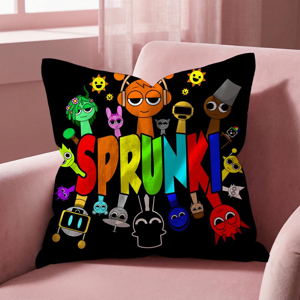 S-Sprunki BRAND Kissenbezug Mehrzweck-Kissenbezug für Zuhause & Auto - Wendbar, Weich & Langlebig für den täglichen Gebrauch