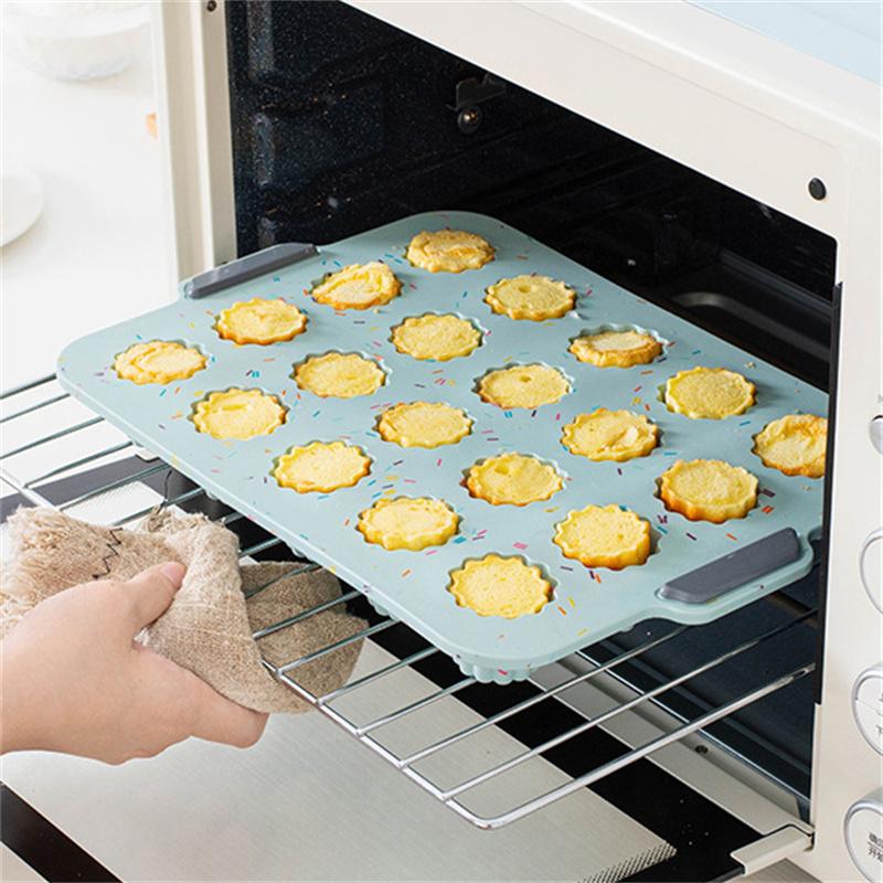 20 Cavities Non Stick Caneles Silicone Cake Mold Bordelais Fluted Cake Pudding Mold Cakes Mousse Cupcake DIY Baking Tools