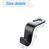 Car Back Seat Headrest Hooks, 4 Pack Black Stylish Back Seat Hanger For Car Handbag Clothes Coats Grocery Bags, Car Interior Accessories (Black2)