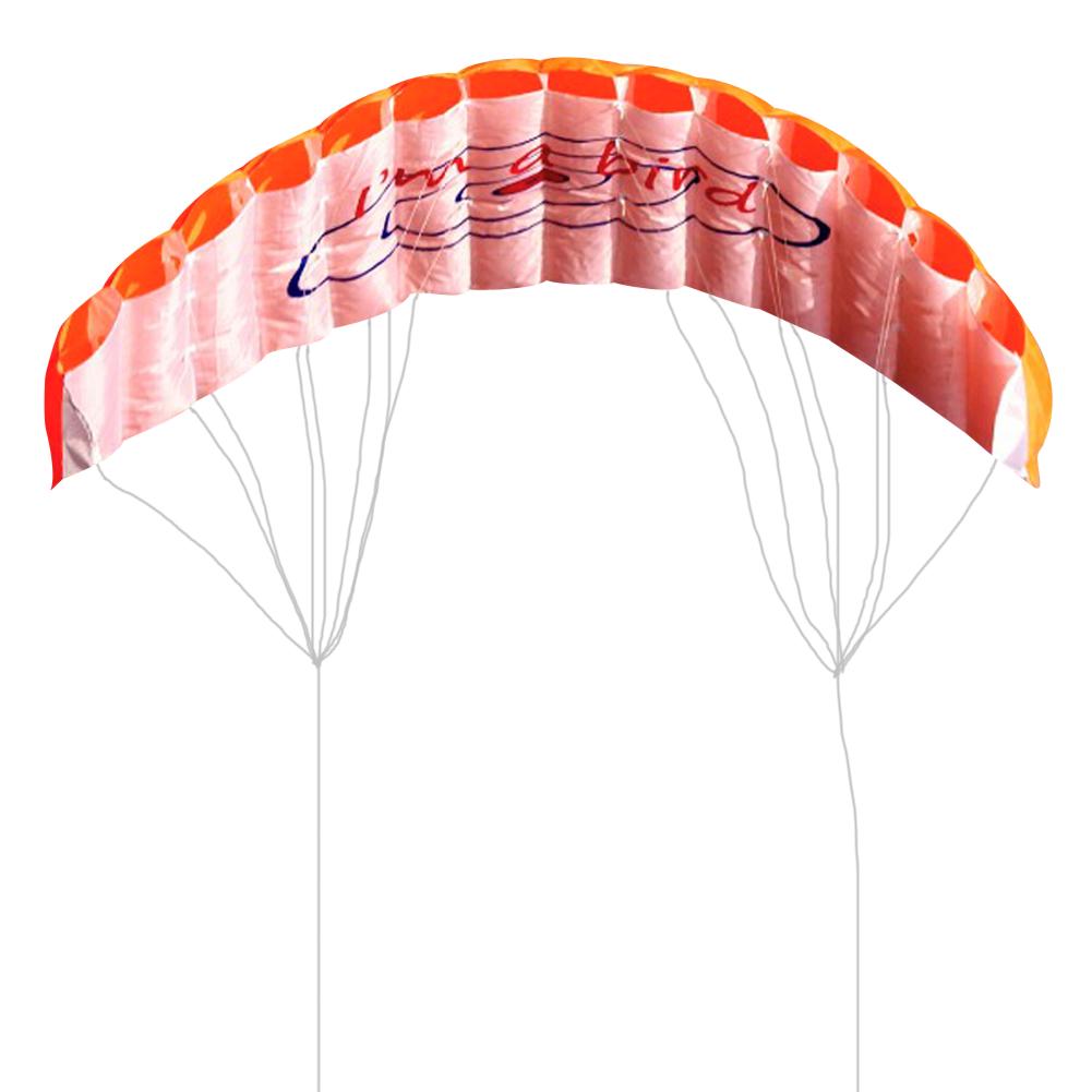 Outdoor Dual Line Stunt Parafoil with Control Bar Fun Parachute Reusable Large Beach Kite for Beach Sports Games