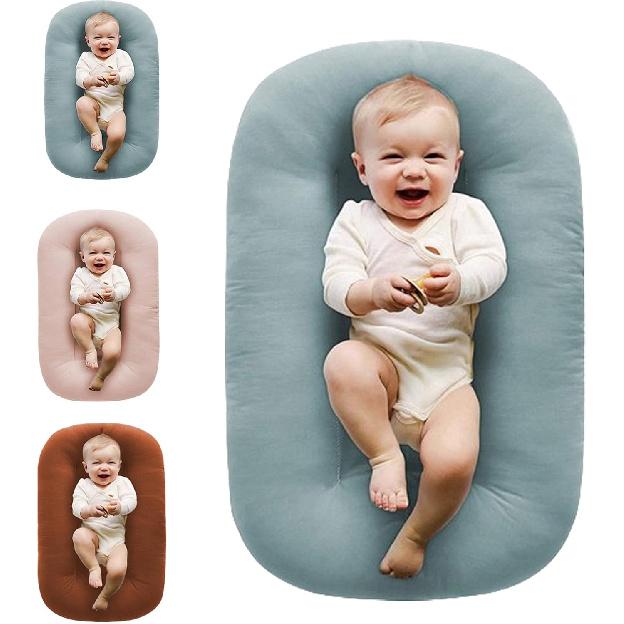 Baby Lounger,Baby Lounger Pillow,Baby Lounger Nest Cover for 0-12 Month (Mist Blue)