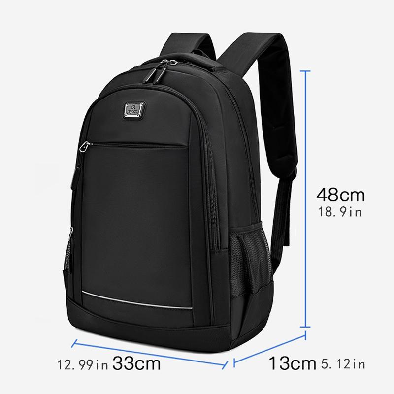 Large-Capacity Backpack - Zipper Closure, Laptop Bag, Travel Backpack, Daily Business Commuter Bag