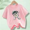 New Summer Kids Clothes Funny Astronaut Print Cartoon T Shirt Streetwear Cotton Tops Children Boys Clothes Short Sleeve Tees