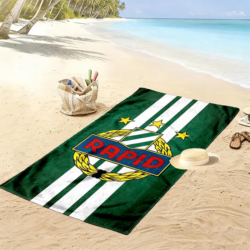 Sk Rapid Wien Print Beach Towel Large Soft Quick Dry Towel For Beach Camping Swimming