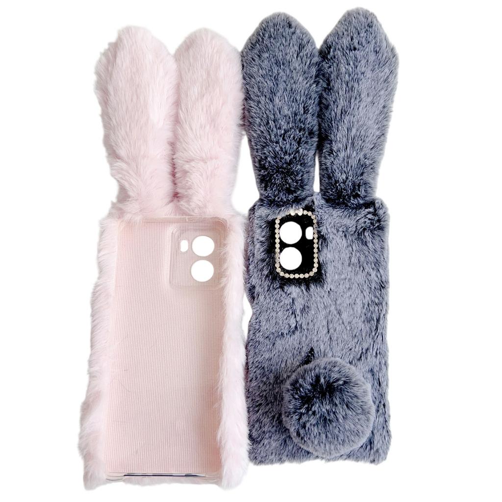 For HMD Fusion 5G Case Plush Cute Bunny Winter Fluffy TPU Phone Cover