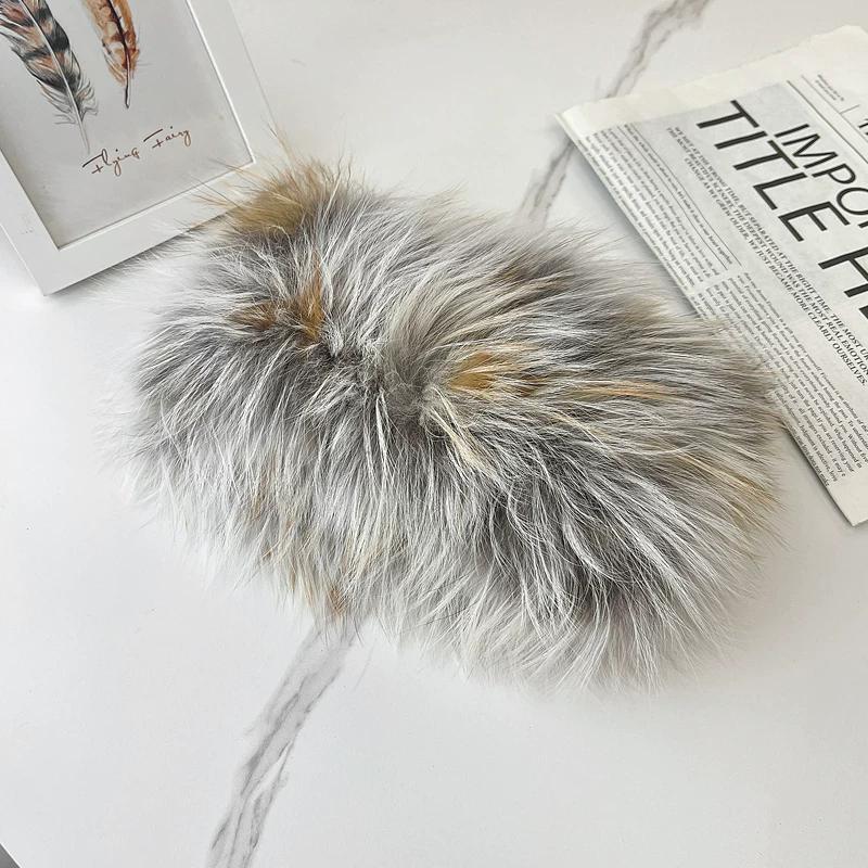 Fox fur neck cover female Korean version autumn and winter warm ear protection outer belt Mao Mao elastic headband headband fur scarf multi-purpose