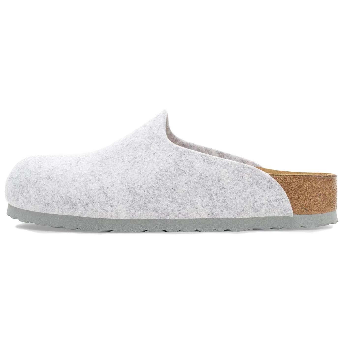 Birkenstock Amsterdam Closed Toe Slippers Unisex Light Gray Narrow 1030194 37