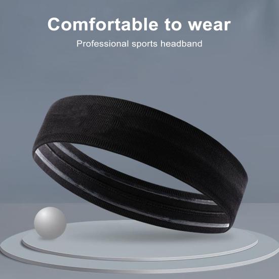 2Pcs Workout Headbands Super Soft Non-slip High Elastic Solid Color Running Jogging Sports Sweatbands