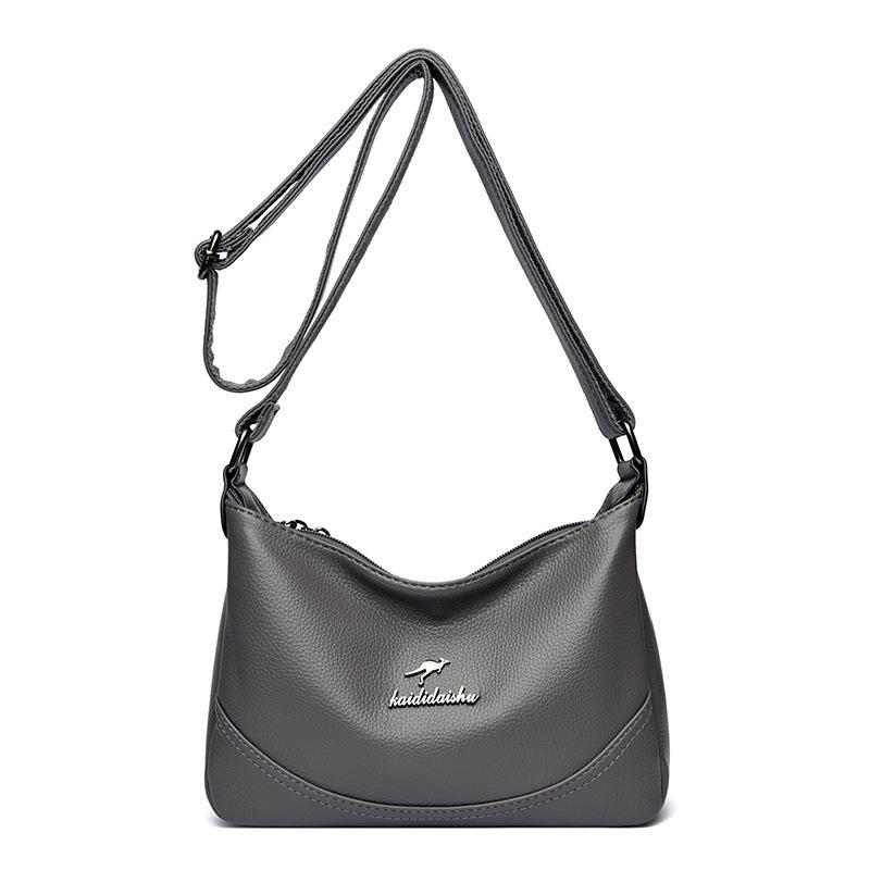 Women's bag new urban simple messenger bag soft leather simple shoulder medium and old handbag