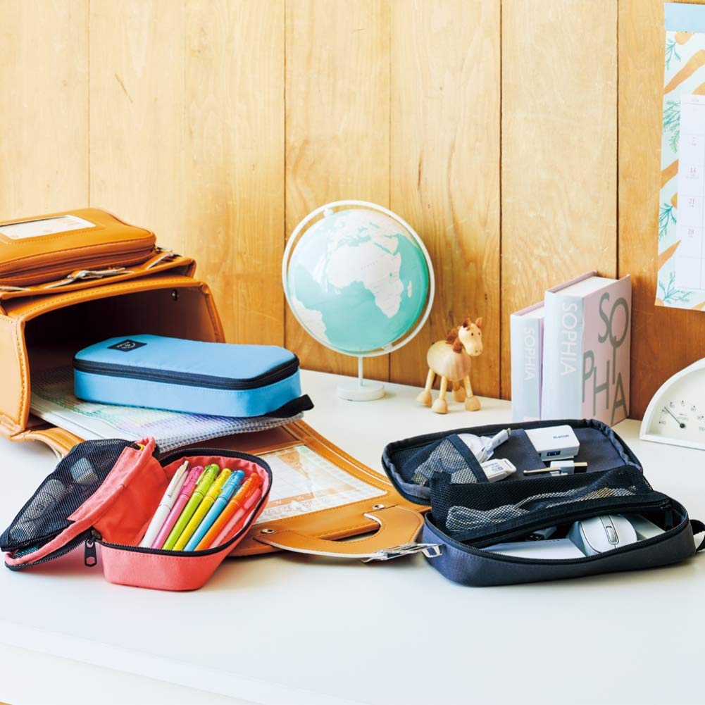 LIHIT LAB ALCLEA Box Pencil Case, Large, Navy, A7924-11