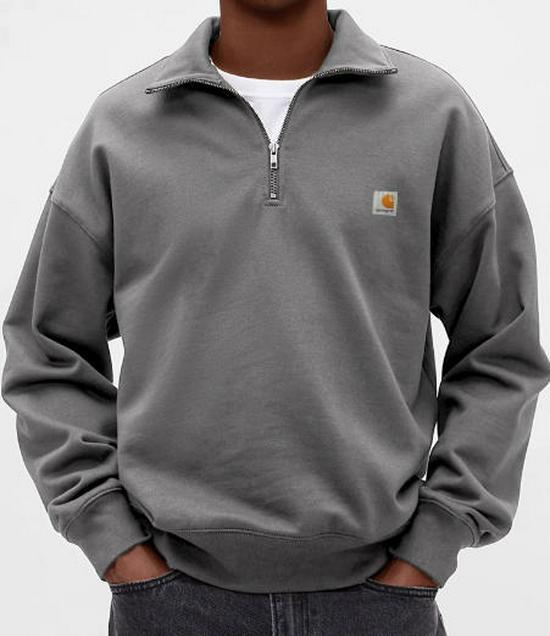 

2025 European Men s Casual Zipper Hoodie - Long Sleeve, Lapel Collar, Solid Color Sportswear S