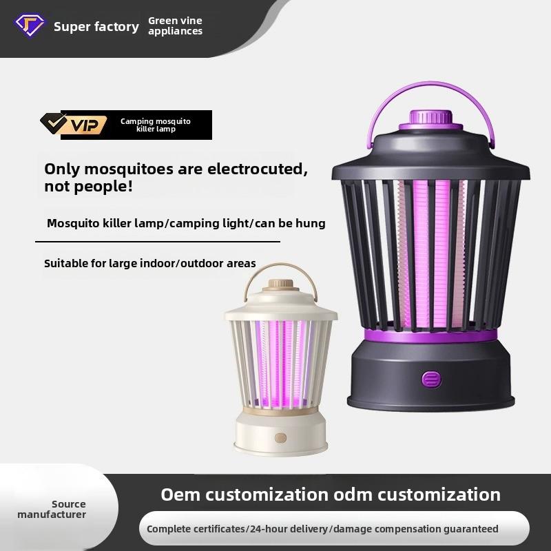 Tragbare Mückenlampe für Zuhause und Camping, wiederaufladbares Nachtlicht für Innen- und Außenbereiche