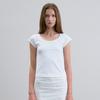 NOEUD Lean U-Neck Tee (Ivory)