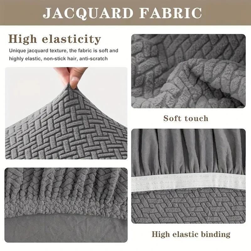 Jacquard Elastic Sofa Cover Solid Color Anti-dirty Couch Seat Slipcover Four Season Universal Outdoor Chair Seat Cover for Home