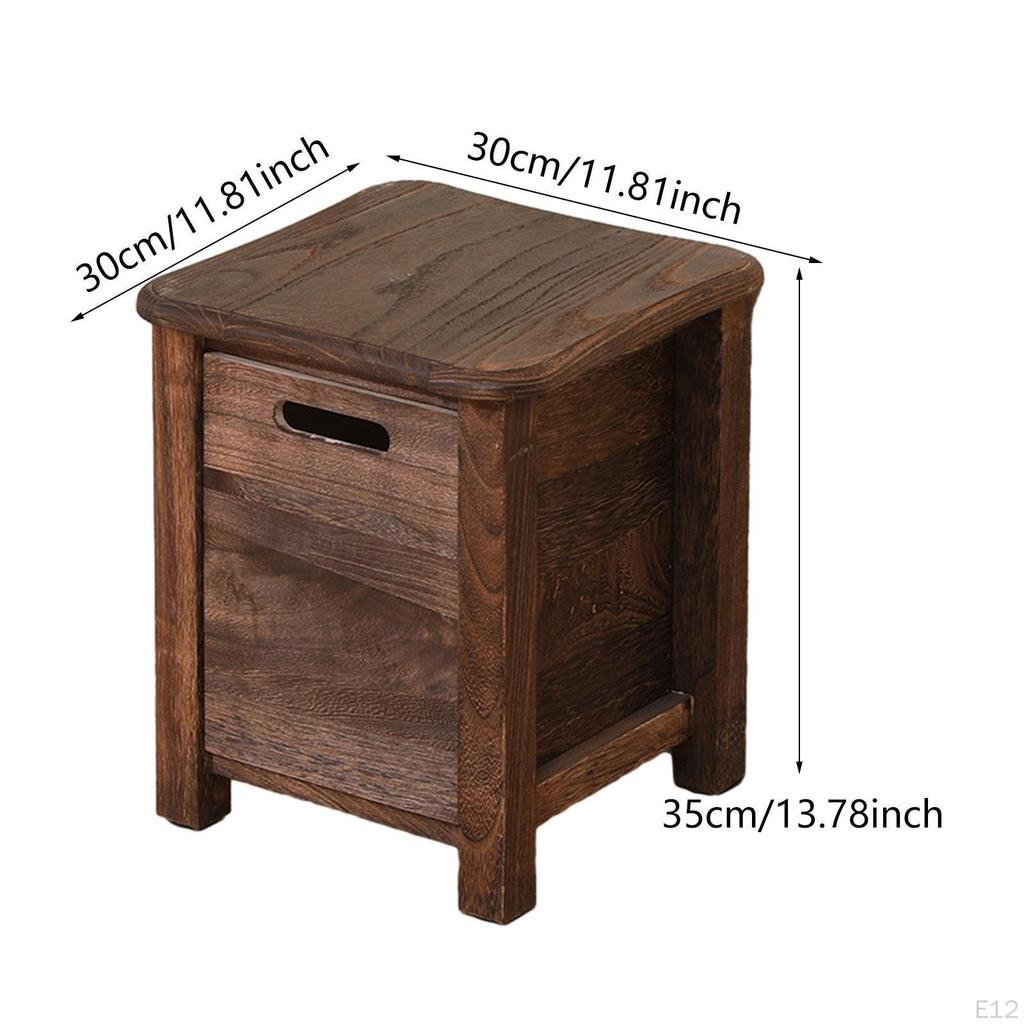 Dřevěná úložná stolička pro domácnost Malá přenosná úspora místa se zásuvkou výměnou bot