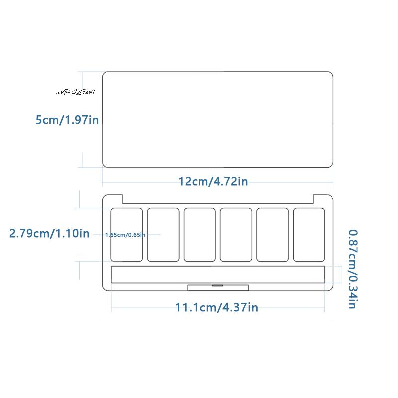 6-Grids Refillable Blusher Makeup Palette Cosmetics Case Holder DIY Eyeshadow Dish Organizer Facelift Plate for Beauty Tools